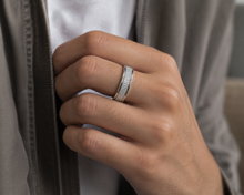 Sterling Silver Ridged Spinner Ring