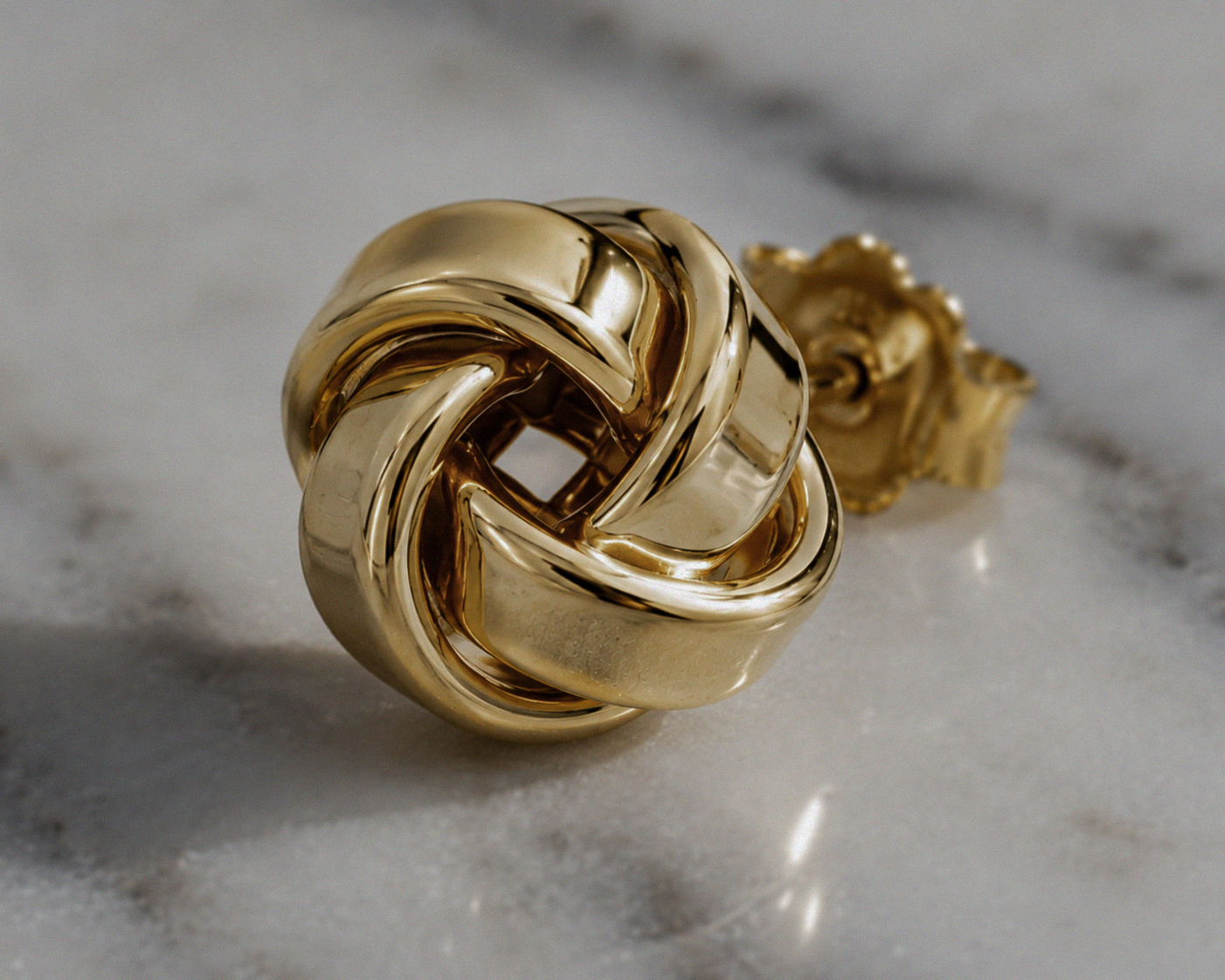 9ct Gold Knot Stud Earrings