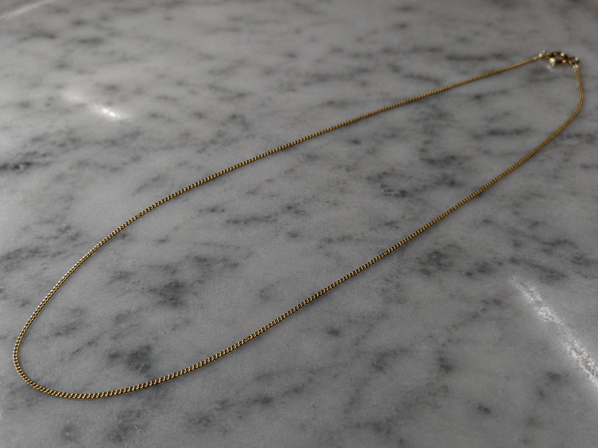 9ct Yellow Gold Fine Curb Chain Necklace 46cm (18”)