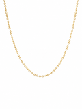 9ct Yellow Gold Cut Trace Chain Necklace - 45cm (0.8mm)