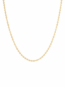 9ct Yellow Gold Cut Trace Chain Necklace - 45cm (0.8mm)