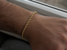 9ct Yellow Gold 6mm Rope Bracelet – Hollow Design