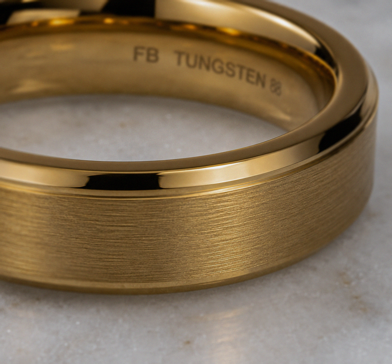 Fred Bennett Gold-Tone Tungsten 8mm Band Ring