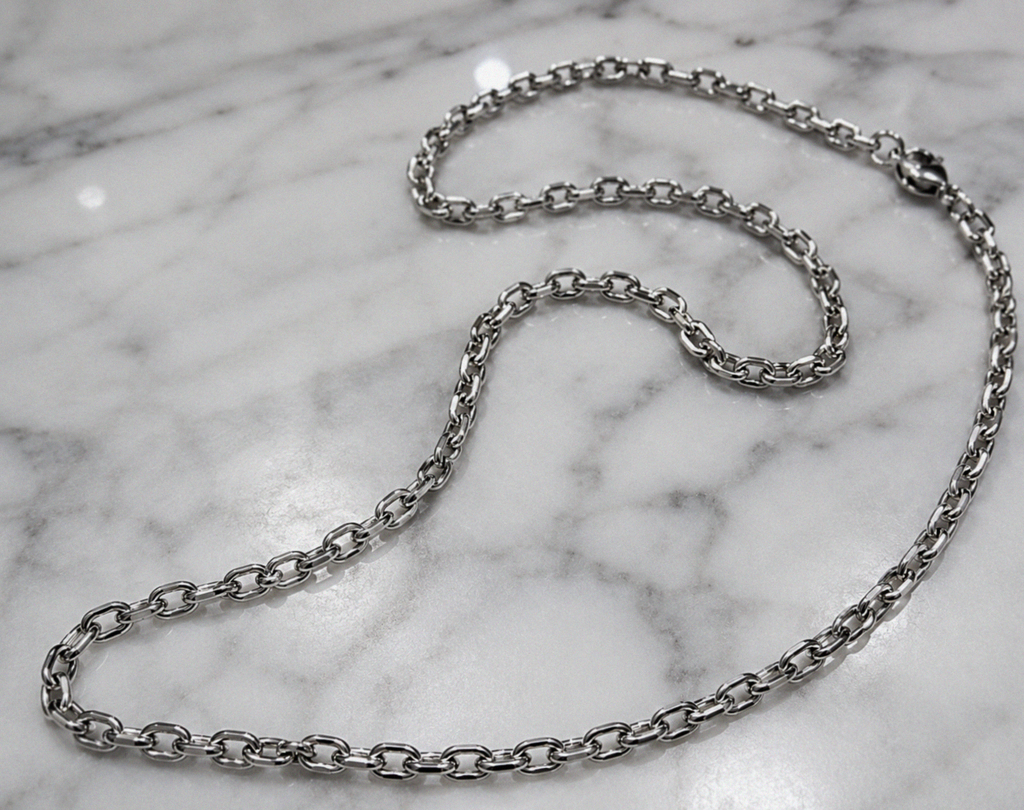 Fred Bennett Stainless Steel Cable Chain Necklace 50–55cm