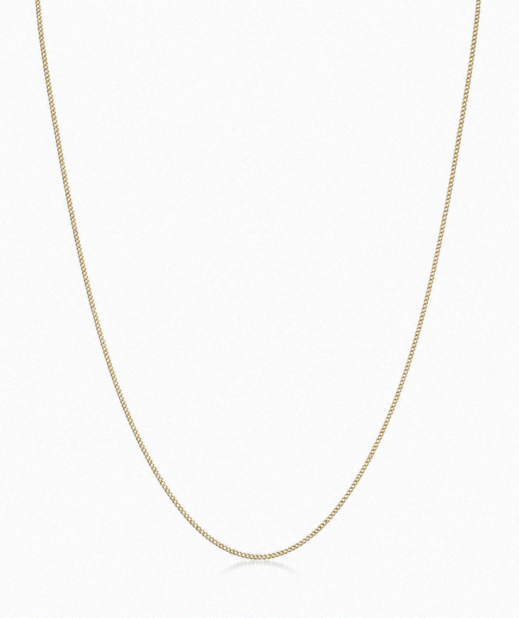 Gold Plated Diamond Cut Curb Chain with Extender