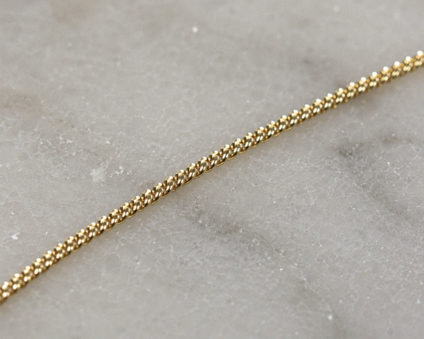 Gold Plated Diamond Cut Curb Chain with Extender