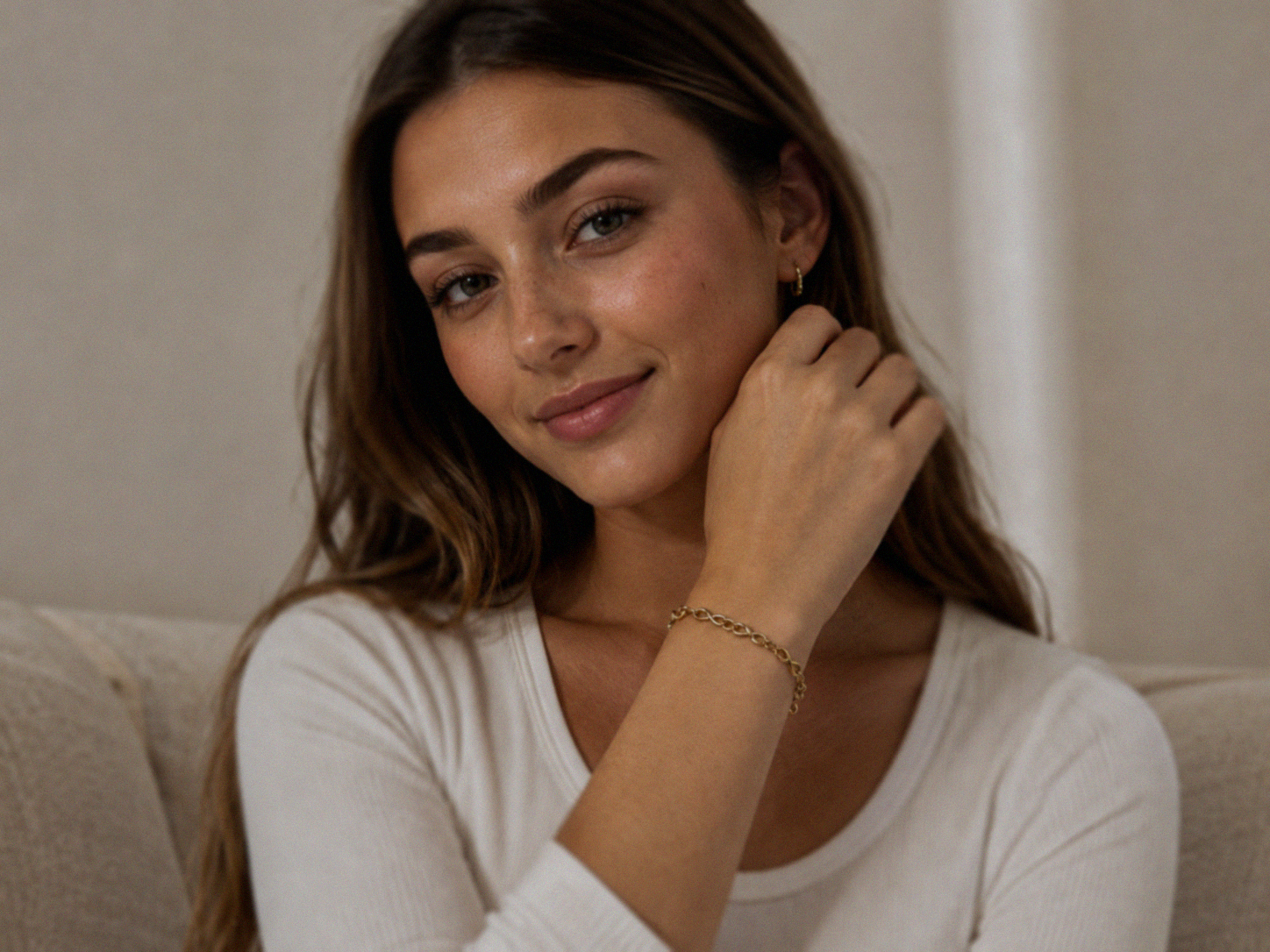 9ct Yellow Gold Infinity Link Bracelet