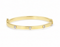 9ct Yellow Gold Children’s CZ Set Hinged Bangle