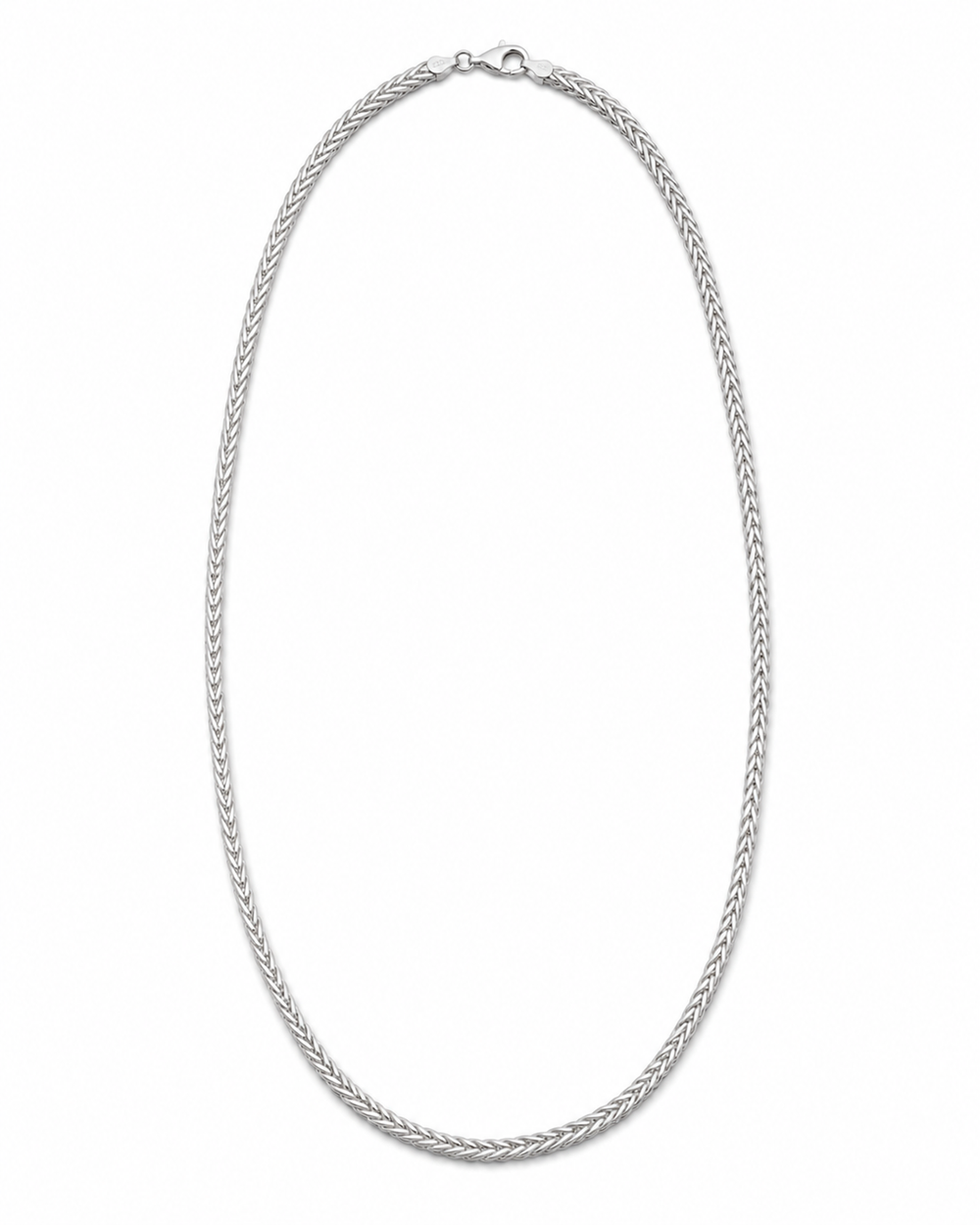 Heavyweight Foxtail Chain Necklace – Sterling Silver (51cm)