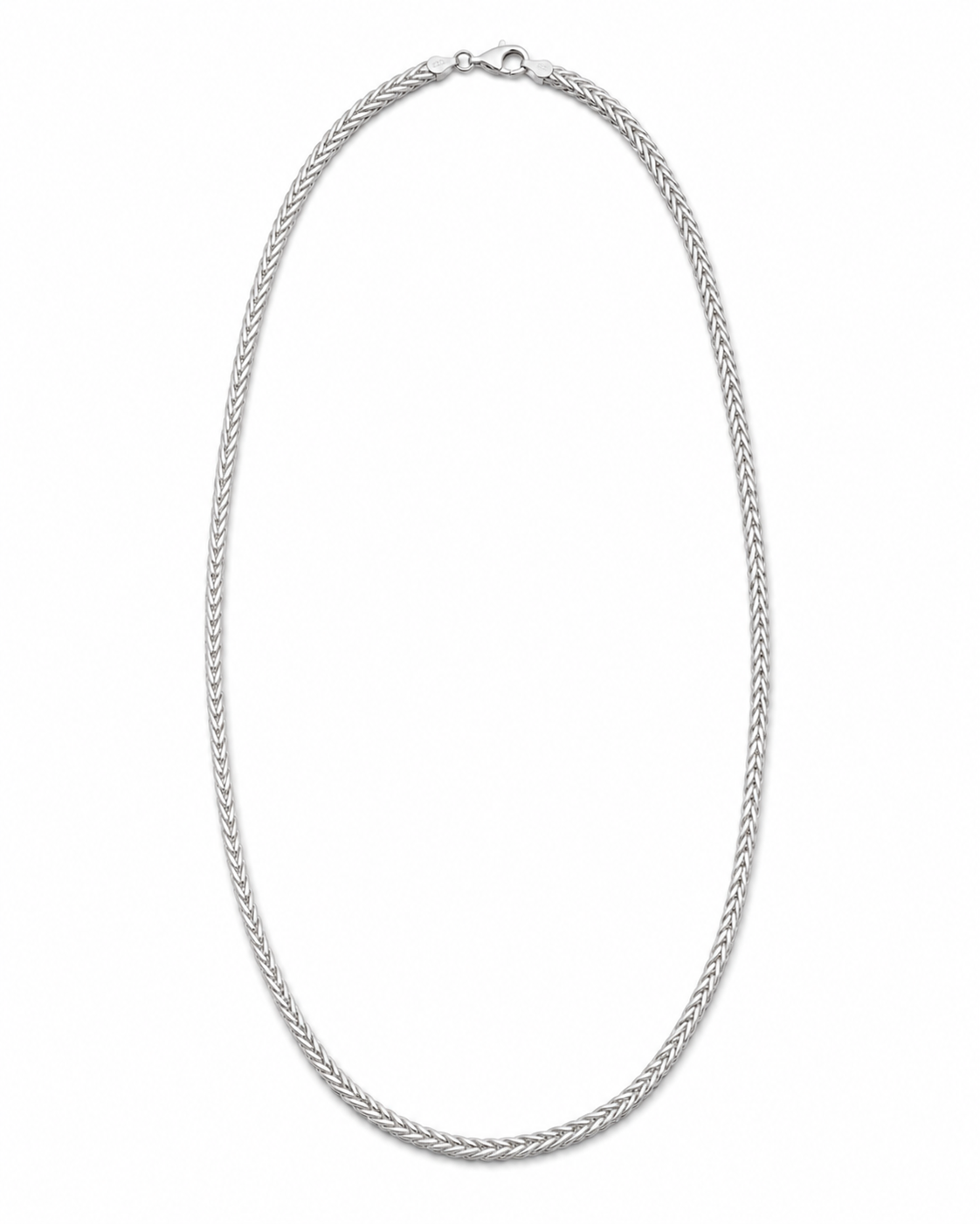Heavyweight Foxtail Chain Necklace – Sterling Silver (51cm)