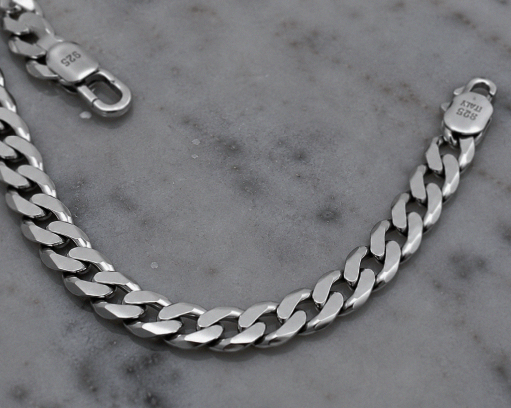 Fred Bennett Sterling Silver Diamond-Cut Curb Chain 56cm