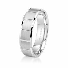 Sterling Silver Brushed Panel Men’s Ring - 5mm
