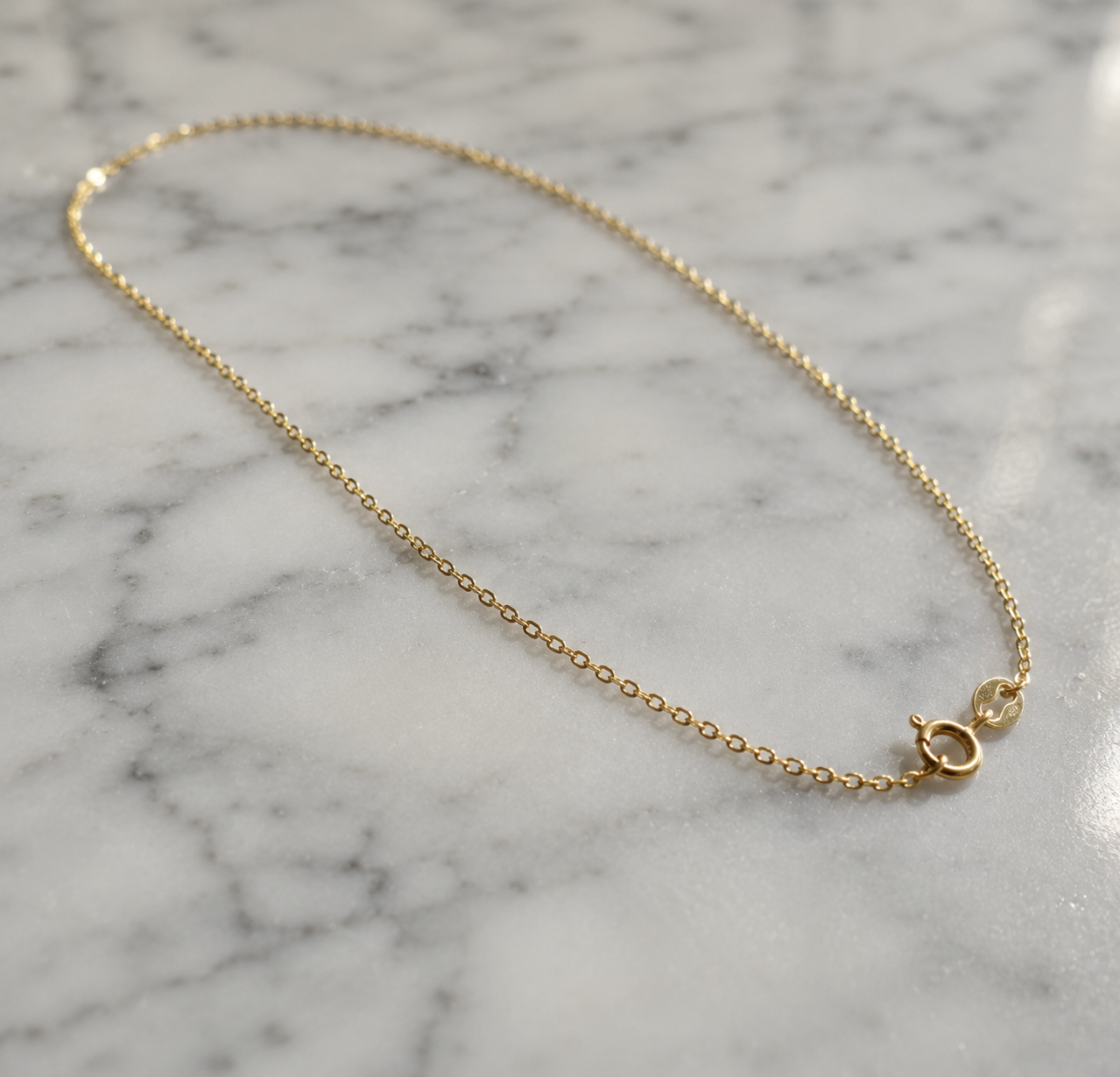 9ct Yellow Gold 16"-18" Diamond-Cut Cable Link Chain