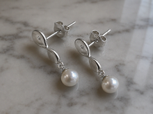 Sterling Silver Twisted Pear Drop Earrings