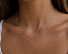Sterling Silver Diamond Cut Curb Chain Necklace (Adjustable 41-46cm)