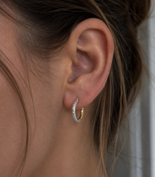 14ct Yellow & White Gold Two-Tone Hoop Earrings 15mm