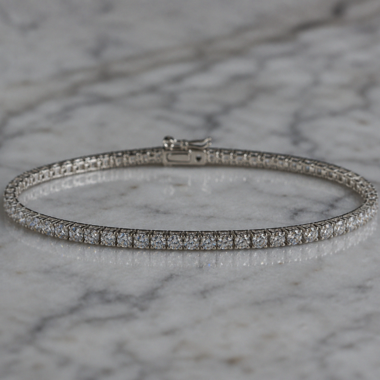 Silver Cubic Zirconia Tennis Bracelet