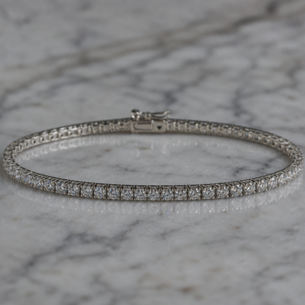 Silver Cubic Zirconia Tennis Bracelet