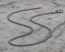 18ct White Gold Diamond-Cut Curb Chain  20” | Solid 6.4g Premium Necklace
