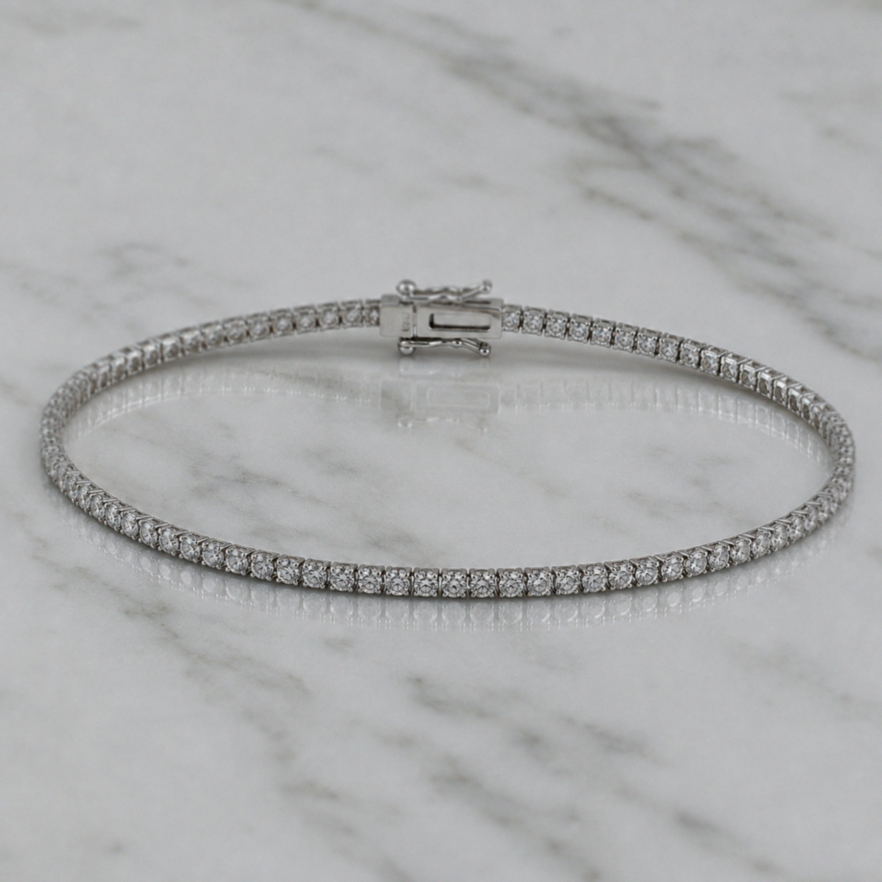 Silver Cubic Zirconia Tennis Bracelet
