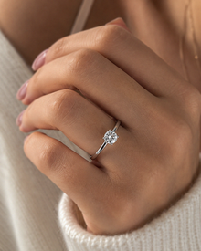 Sterling Silver Moissanite Solitaire Ring – 1.00ct Diamond Equivalent