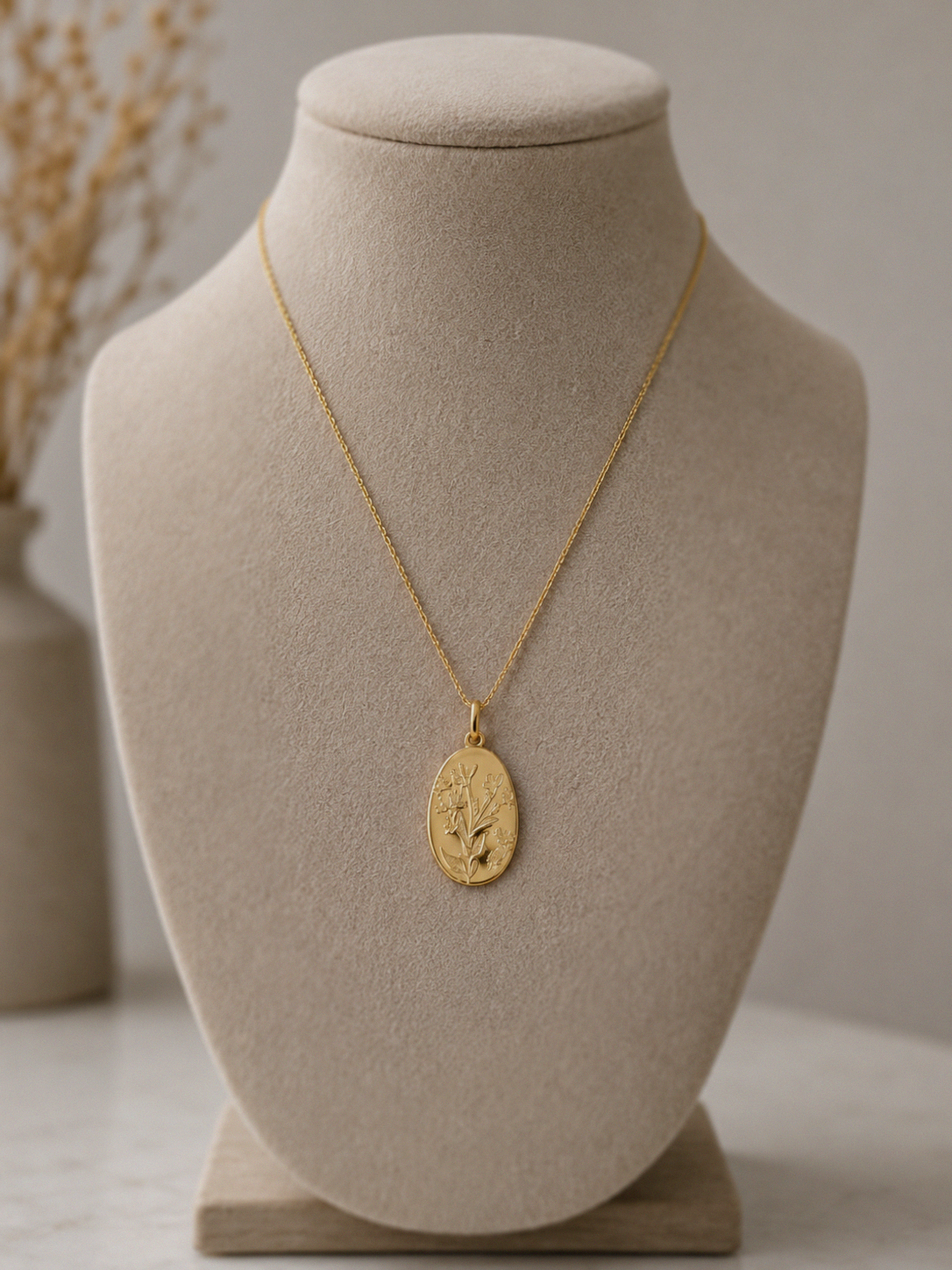 Laura Ashley Farlington Flowers Gold Plated Silver Pendant Necklace