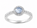 Blue Zirconia Pavé Ring – Sterling Silver