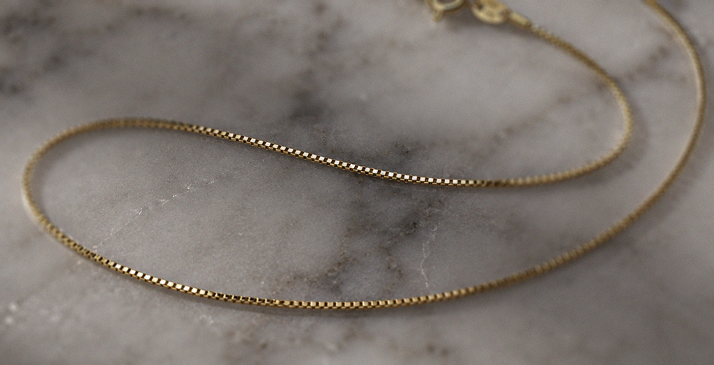 9ct Yellow Gold Venetian Box Chain Necklace (41-46cm)