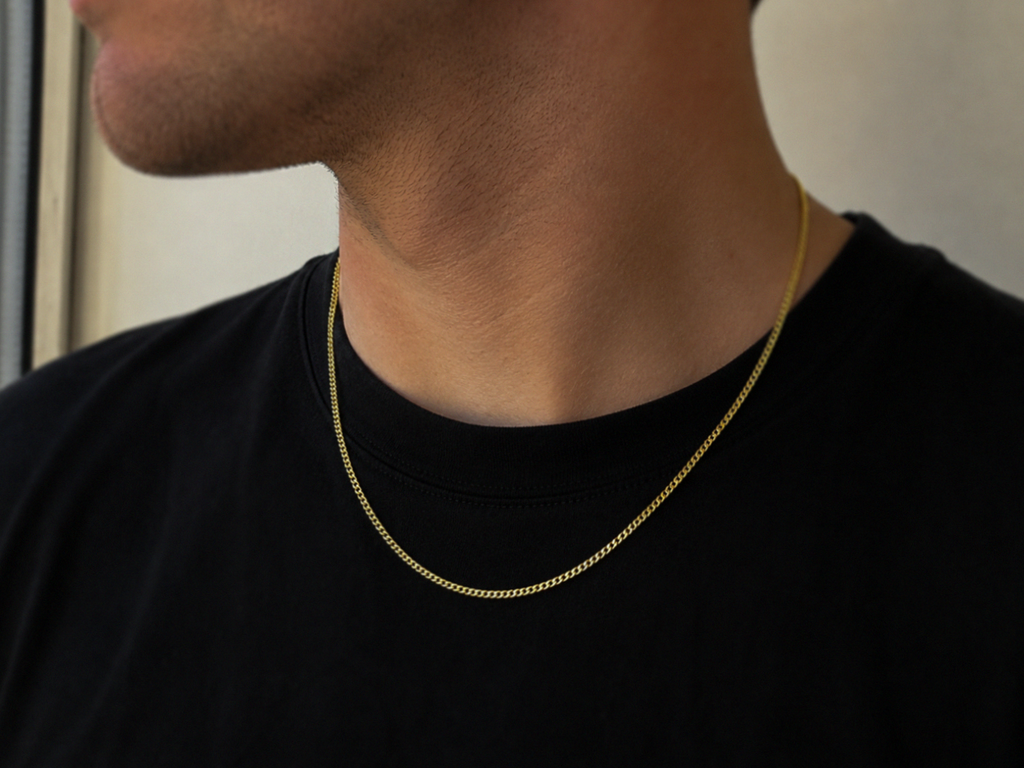 9ct Yellow Gold 1.5mm Super Flat Curb Chain