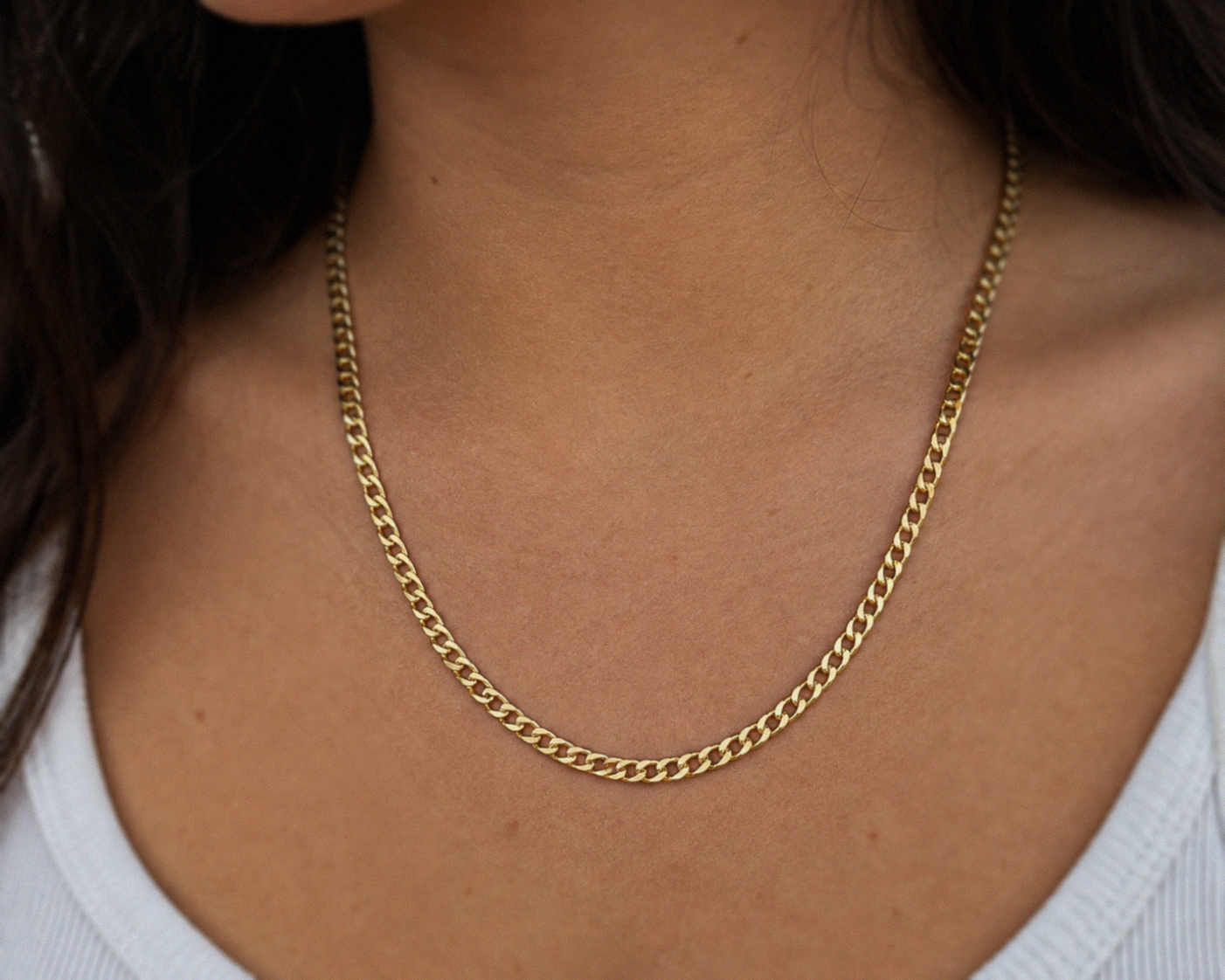9ct Yellow Gold 4.5mm Super Flat Curb Chain