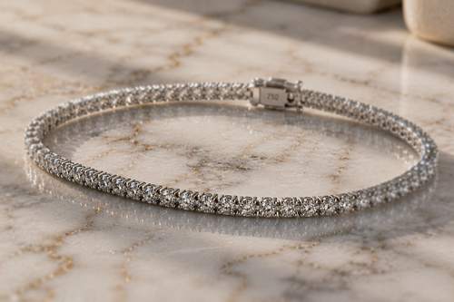 18ct White Gold 1.00ct Diamond Tennis Bracelet - H–I / SI