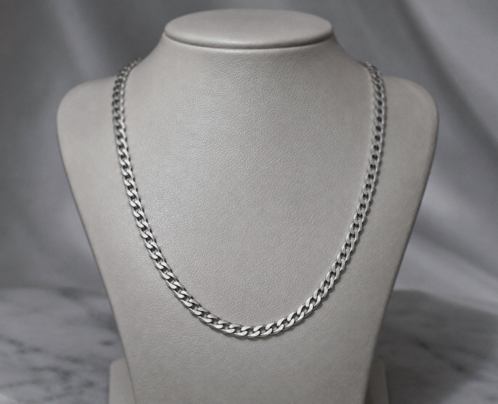 Fred Bennett Sterling Silver Diamond-Cut Curb Chain 56cm