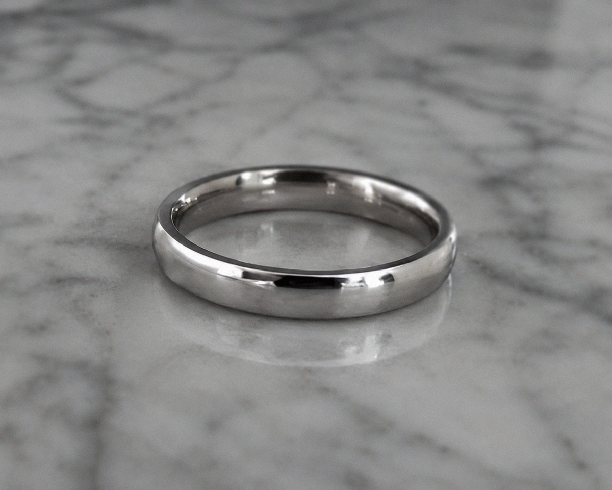 Platinum 950 Court Wedding Band – 3mm