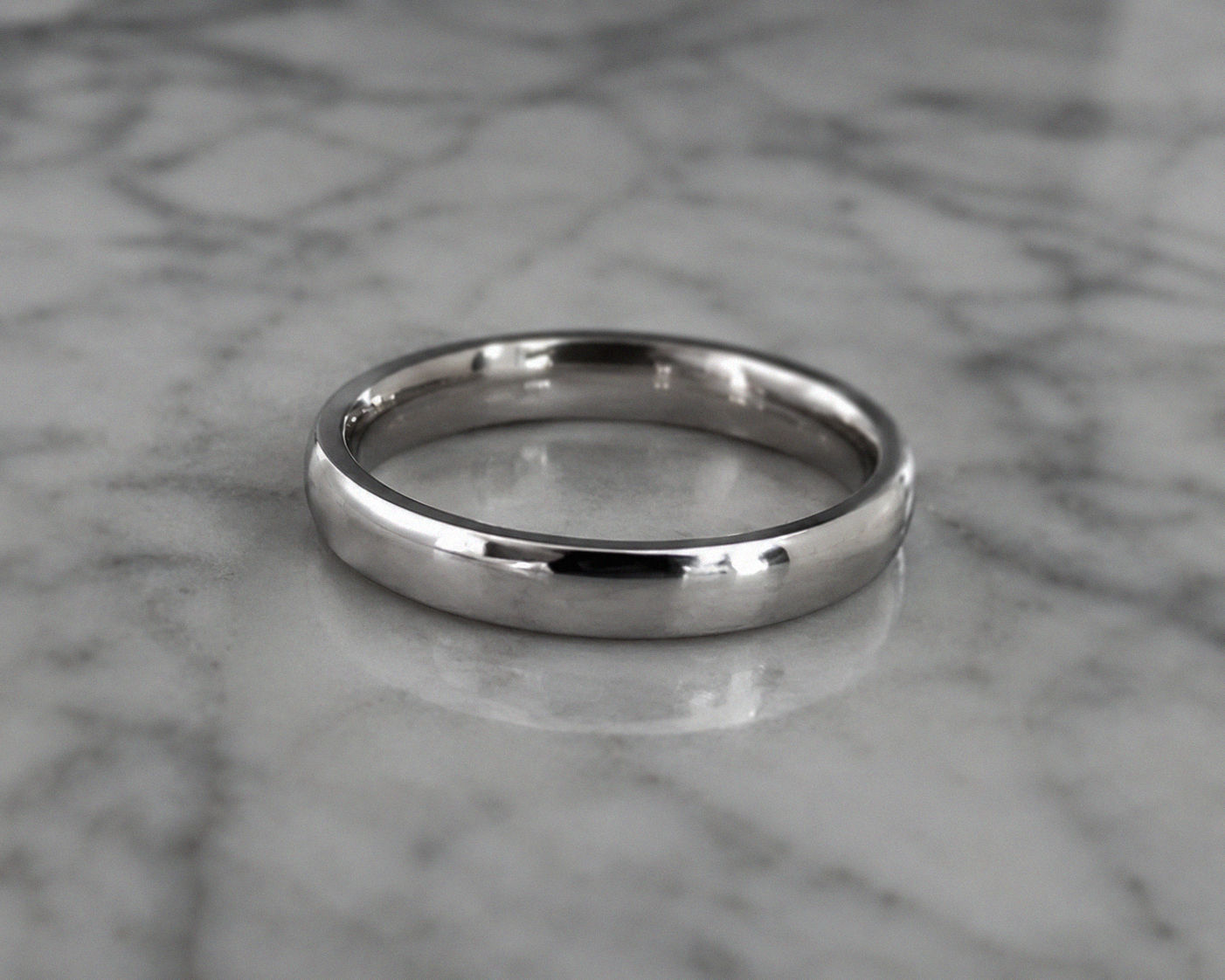 Platinum 950 Court Wedding Band – 3mm