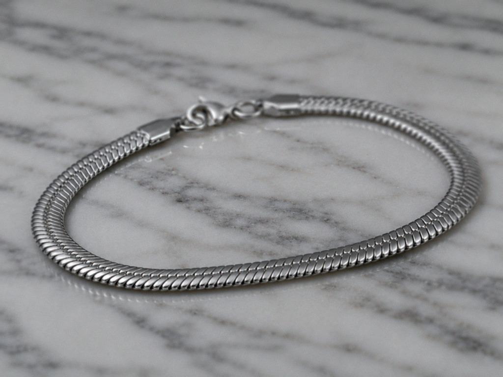 Men’s Stainless Steel Herringbone Chain Bracelet