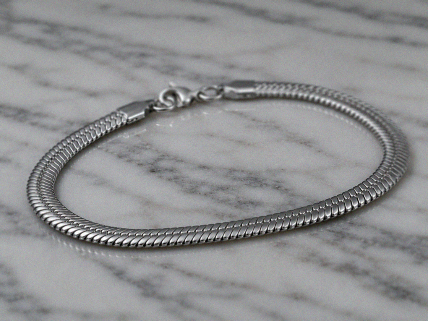 Men’s Stainless Steel Herringbone Chain Bracelet