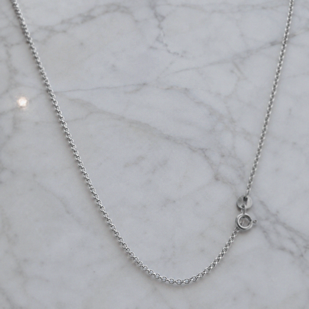 Silver Cable Link Chain 16–22"