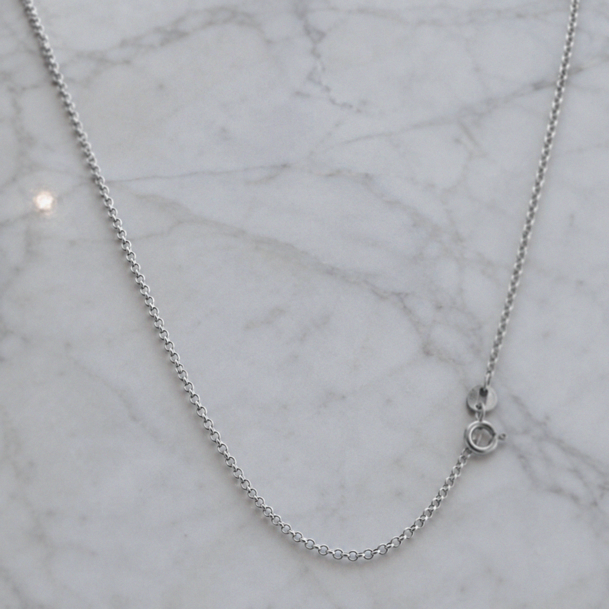 Silver Cable Link Chain 16–22"