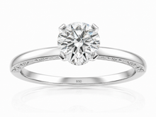 Platinum 1.22ct Natural Diamond Hidden Halo Solitaire Engagement Ring