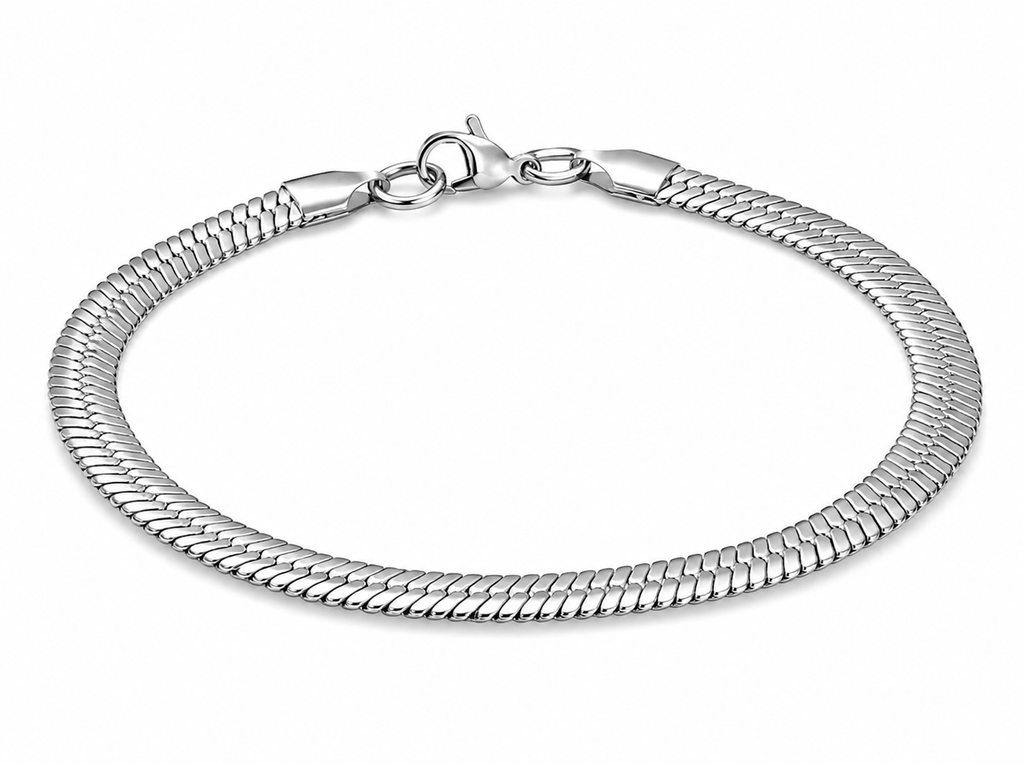 Men’s Stainless Steel Herringbone Chain Bracelet