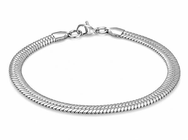 Men’s Stainless Steel Herringbone Chain Bracelet