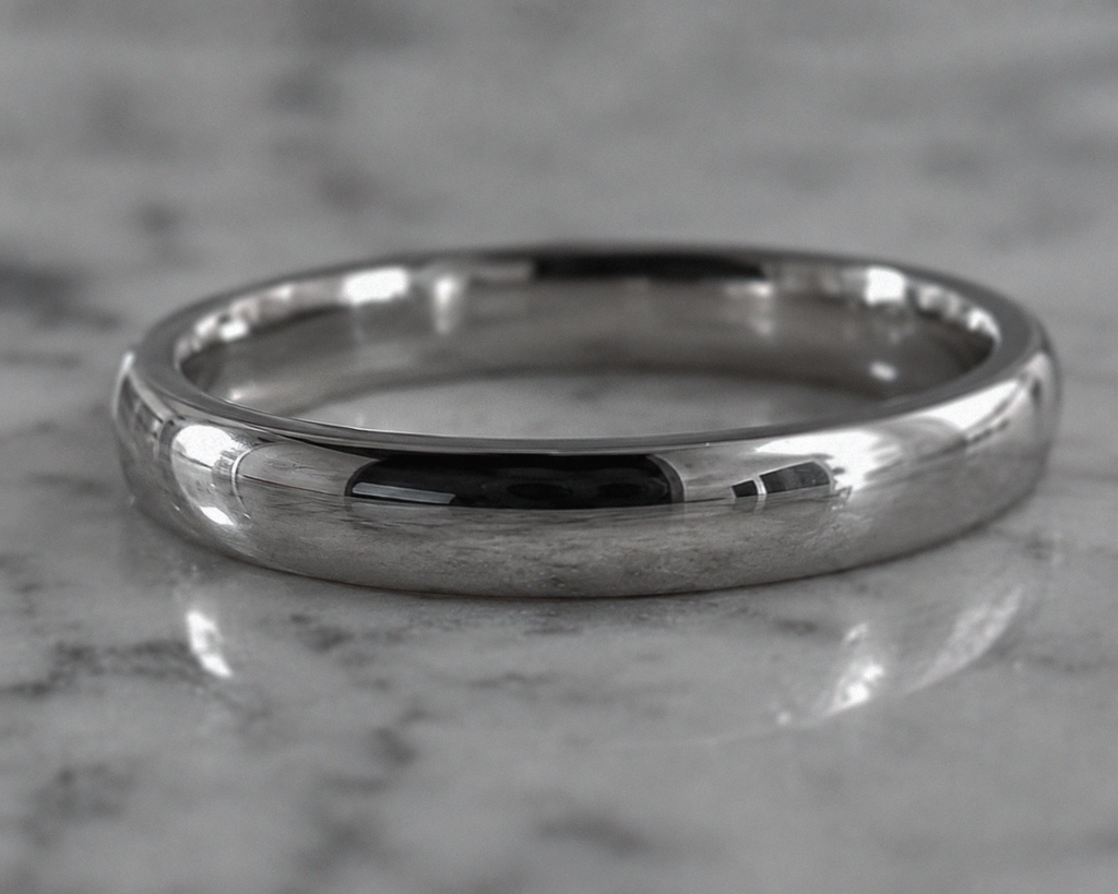 Platinum 950 Court Wedding Band – 3mm