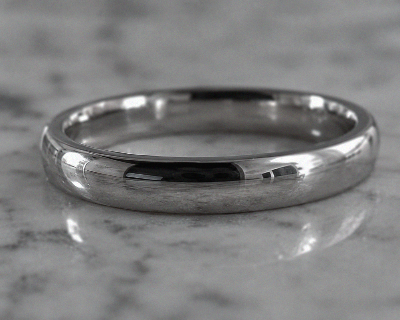 Platinum 950 Court Wedding Band – 3mm