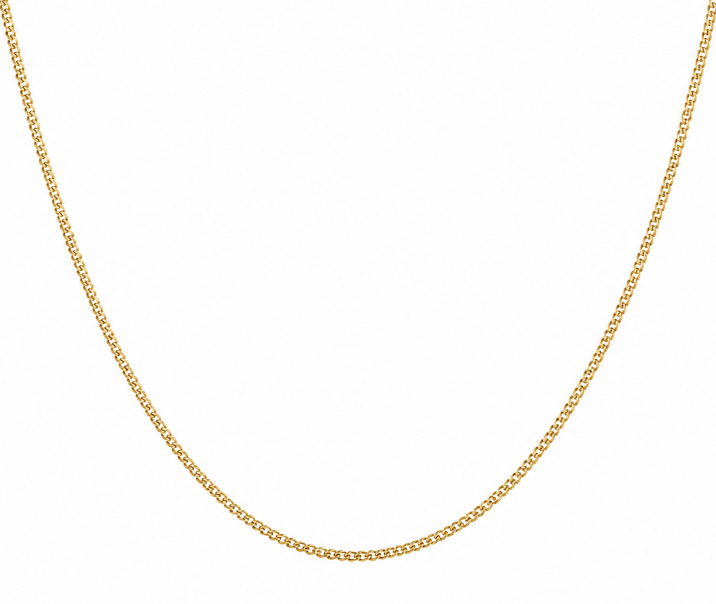 18ct Gold Pendant Curb Chain – 18” 3.1g (Italian gold)