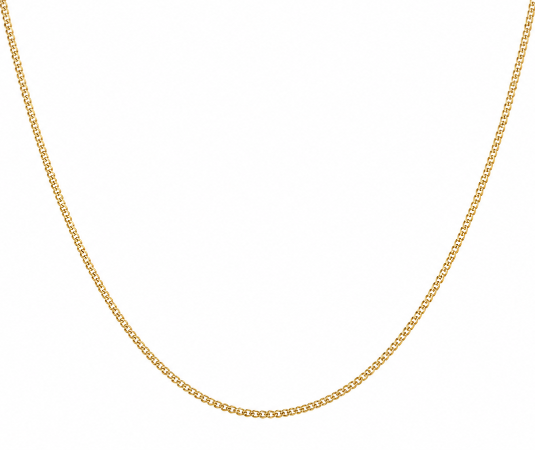18ct Gold Pendant Curb Chain – 18” 3.1g (Italian gold)