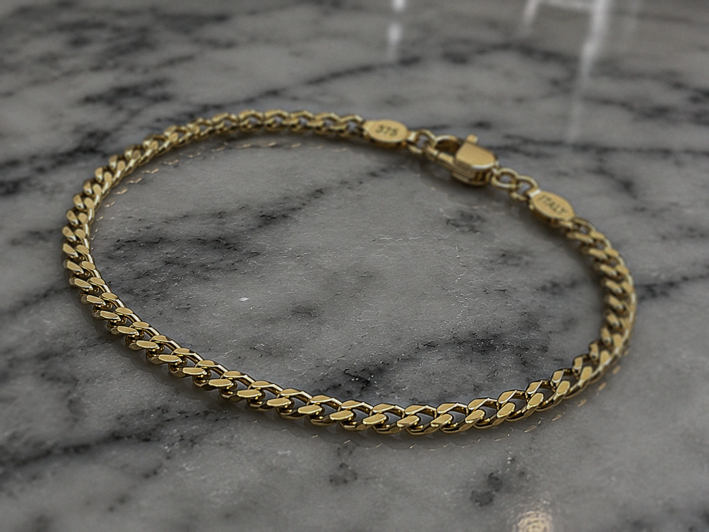 9ct Yellow Gold Children’s Curb Bracelet –3g  5” | Italian Gold