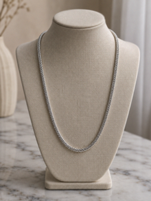 Heavyweight Foxtail Chain Necklace – Sterling Silver (51cm)