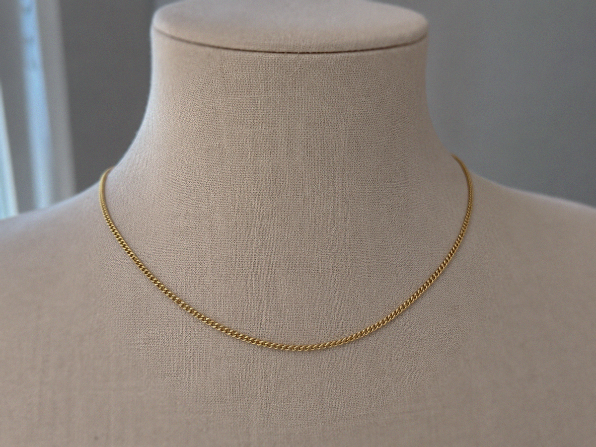 9ct Yellow Gold Classic Curb Chain Necklace