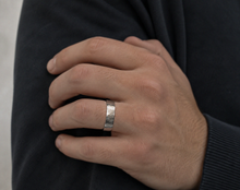 Fred Bennett Stainless Steel Hammered Finish Band Ring
