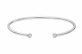 18ct White Gold 0.16ct Diamond Open Bangle Bracelet
